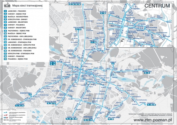 Mapa tramwaje 2024