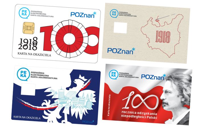 100 lat niepodległości Polski: Z okazji rocznicy wydane zostaną cztery karty PEKA na okaziciela, które upamiętnią to wydarzenie