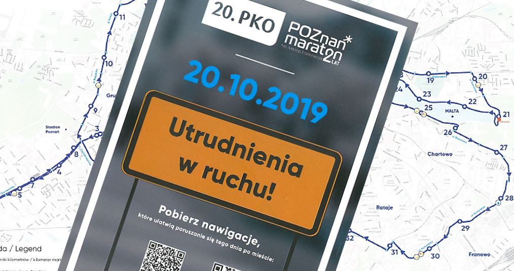 Transport zbiorowy w trakcie 20. PKO Poznań Maratonu