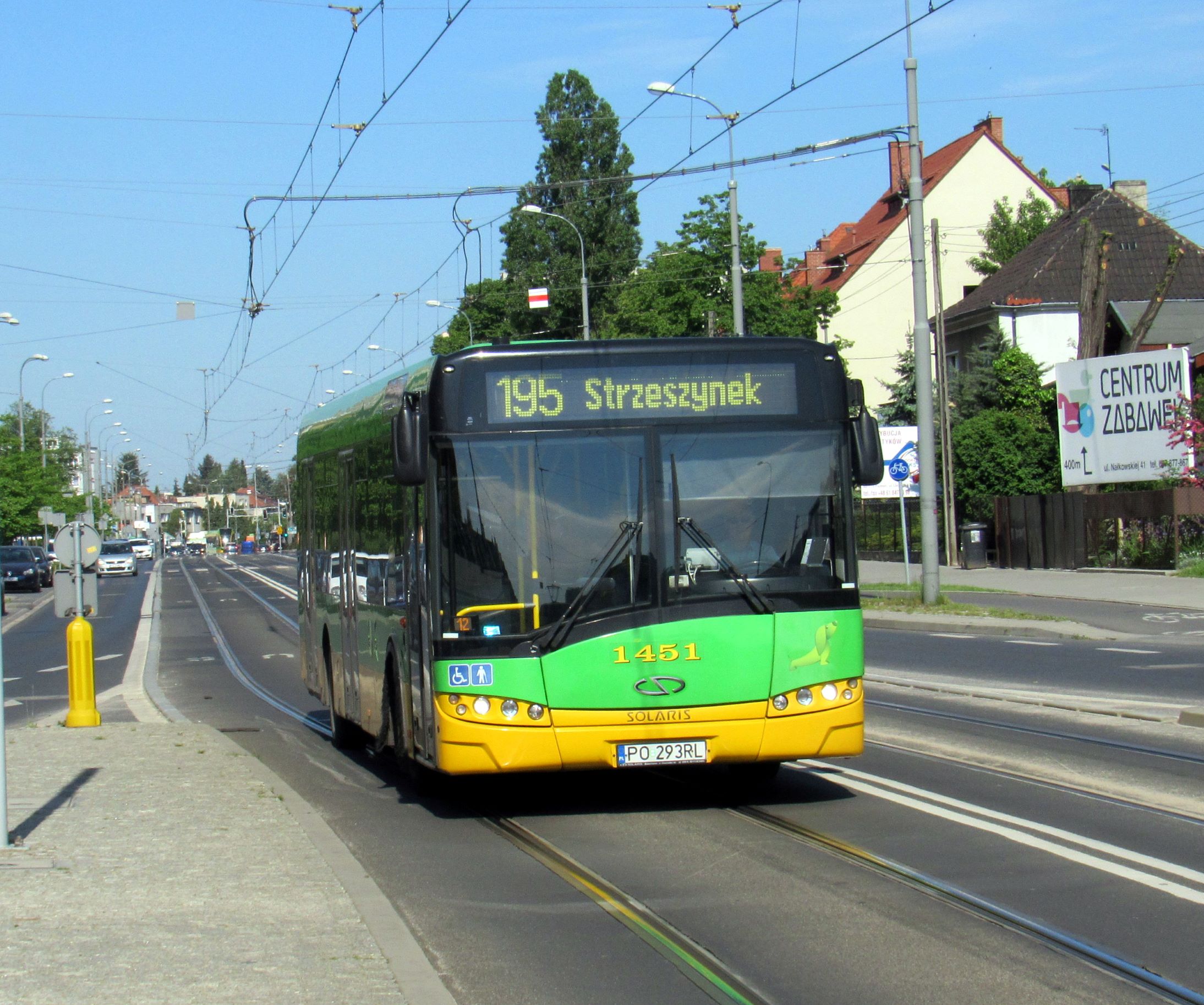 AKTUALIZACJA  Linia 195 – od 27 lipca (poniedziałek) skrócenie trasy do przystanku Strzeszynek 