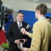 Maciej Wudarski, zastępca prezydenta Poznania podczas rozmowy z przedstawicielami mediów