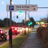 Tablica kierująca na parking P&R przy PST Szymanowskiego