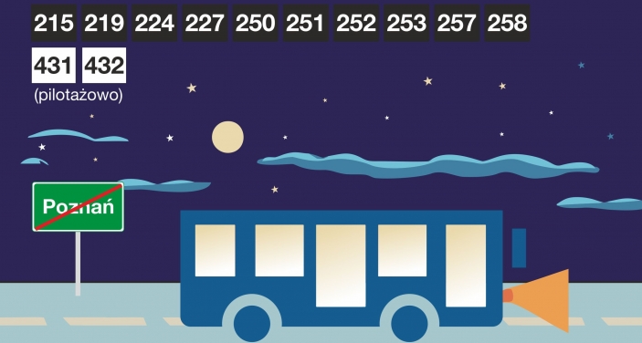 Nocnym autobusem w cztery strony powiatu 