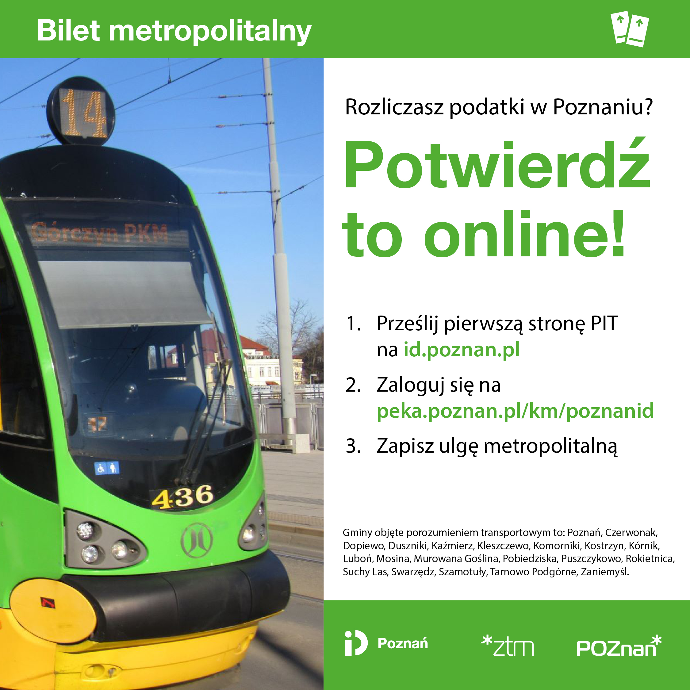 Rozlicz PIT-a lokalnie, kup Bilet Metropolitalny i oszczędzaj pieniądze! 