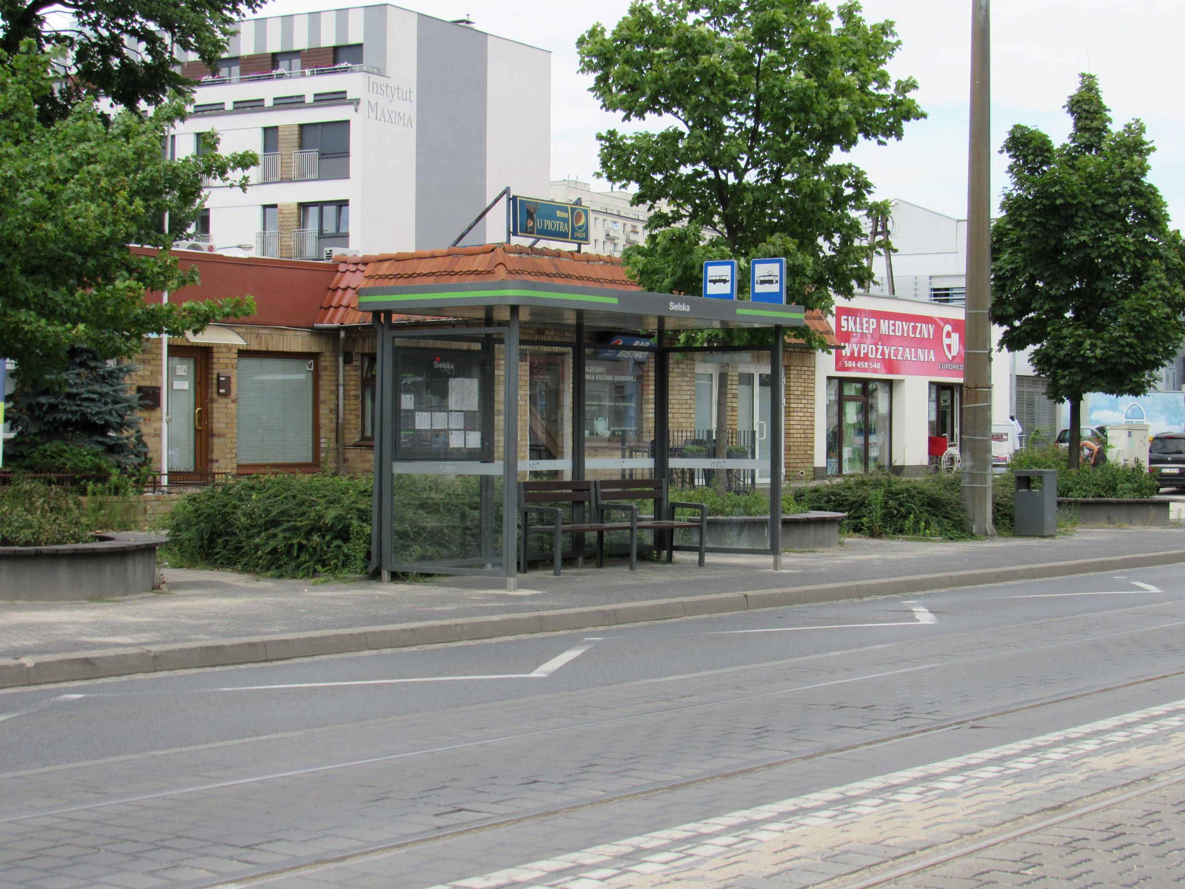 Budowa przystanku wiedeńskiego „Sielska” (w kierunku Górczyna)