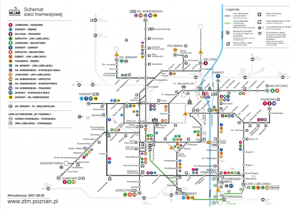 5.08.21 schemat sieci tramwajowej