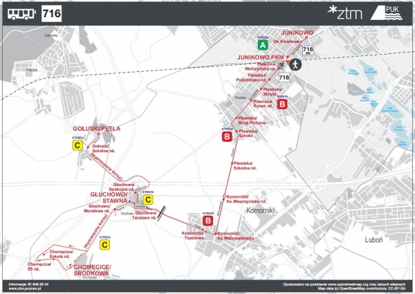 linia 716 mapa