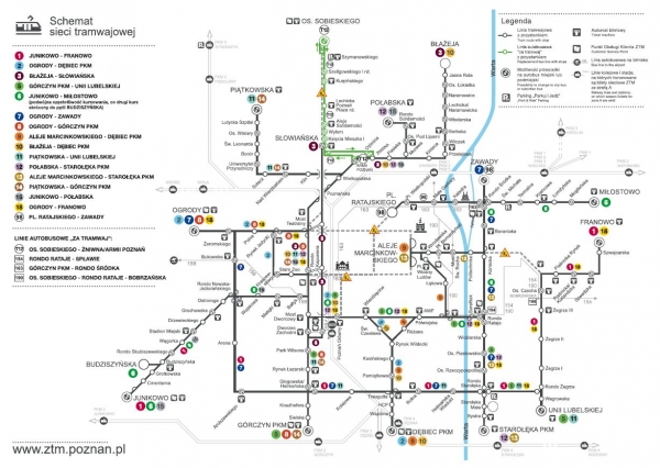 Scemat sieci tramwajowej