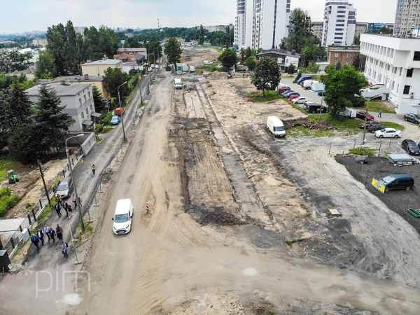 zdjecia przedstawia plac budowy Tramwaj na Naramowice 3