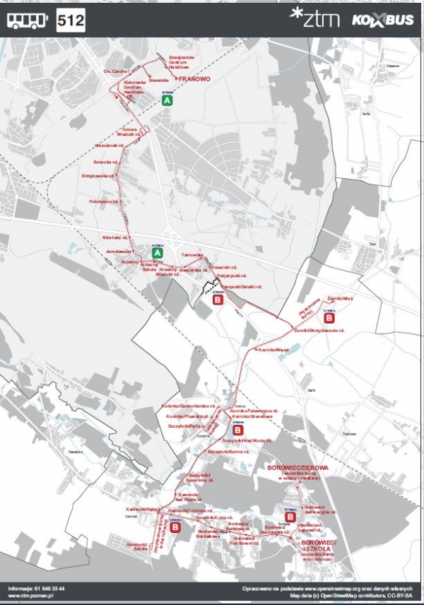 mapa linia nr 512