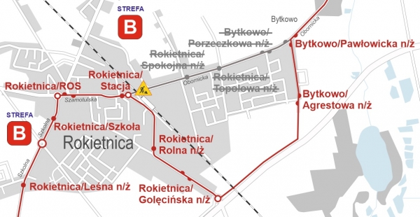 zmieniona trasa linii nr 832 w piatek 21 maja