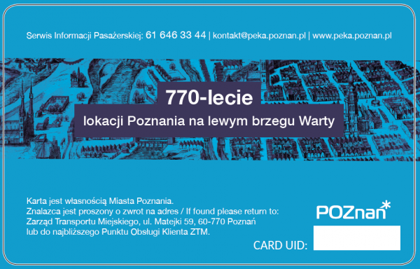 PEKA z okazji 770 lecia lokacji Poznania rewers