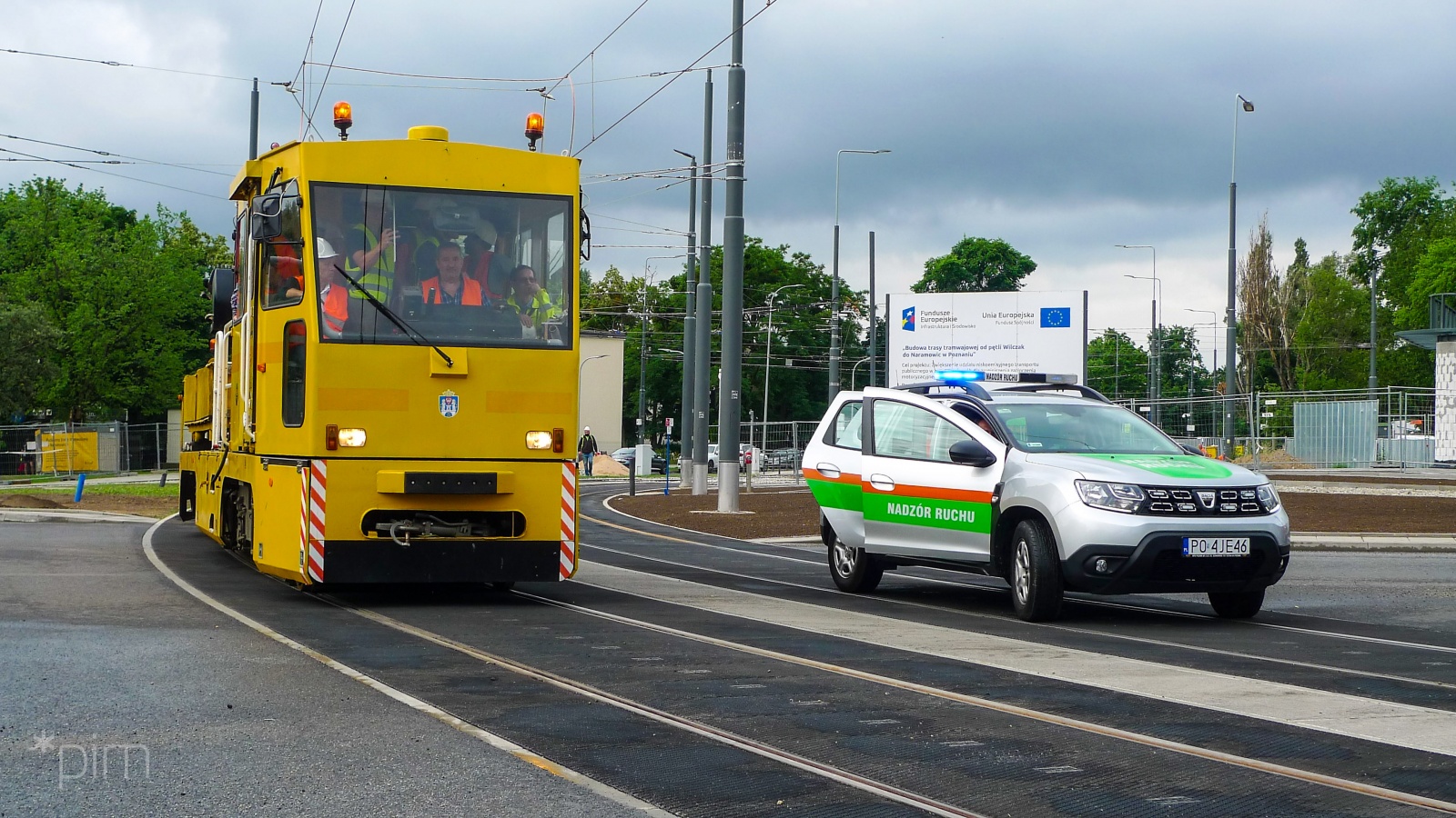 Tramwaj na Naramowice - testy techniczne na odcinku do ul. Włodarskiej