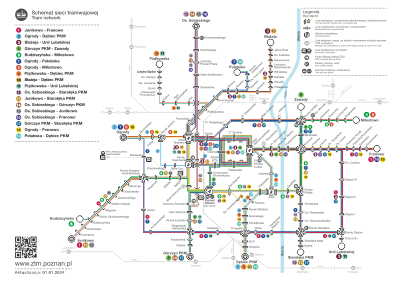 Schemat sieci tramwajowej (format PDF)