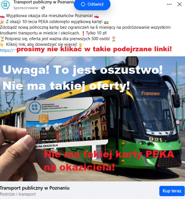 falszywa karta peka poznan 2024