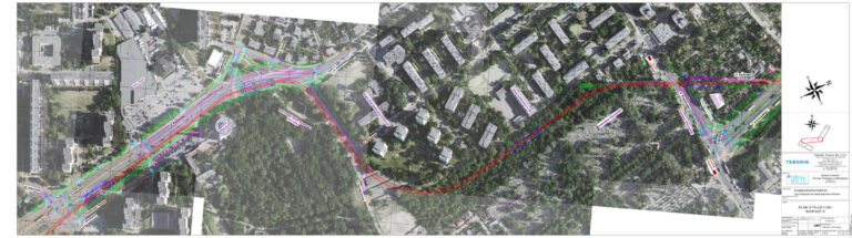 Tramwaj na Kopernika - plan sytuacyjny torowiska - wariant 2.; zdjęcie