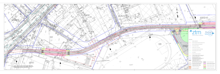 05 plan. odc. od ul. św. Michała do PKP Poznań Wsch. – wariant 1 (W1)