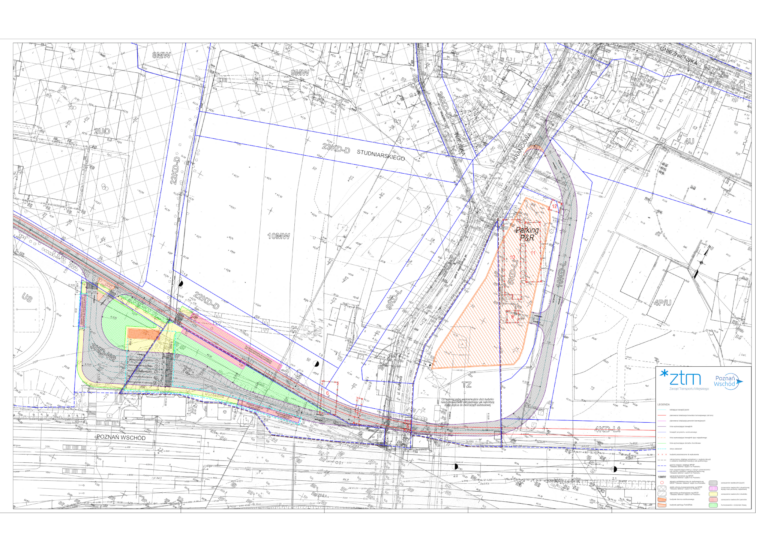 07 plan. odc. od PKP Poznań Wsch. do ul. Krańcowej – wariant 1 (W1)