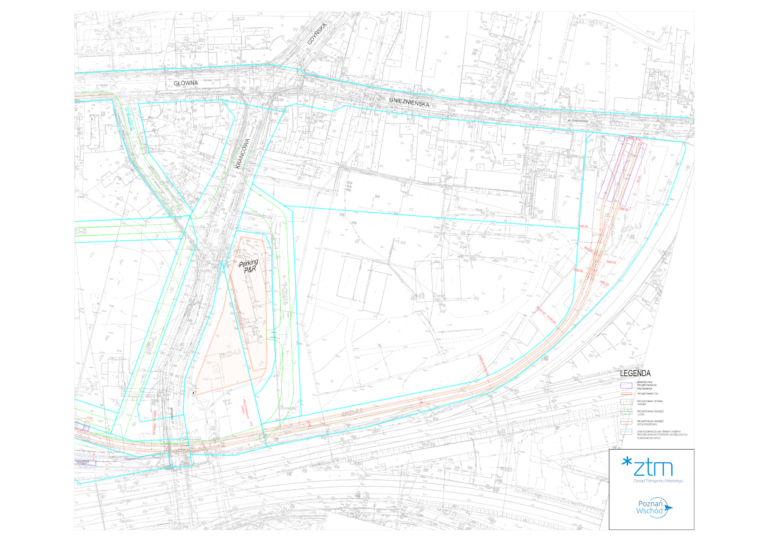 08 plan. odc. od ul. Krańcowej do ul. Gnieźnieńskiej (odc. wspólny – warianty W1 i W2)